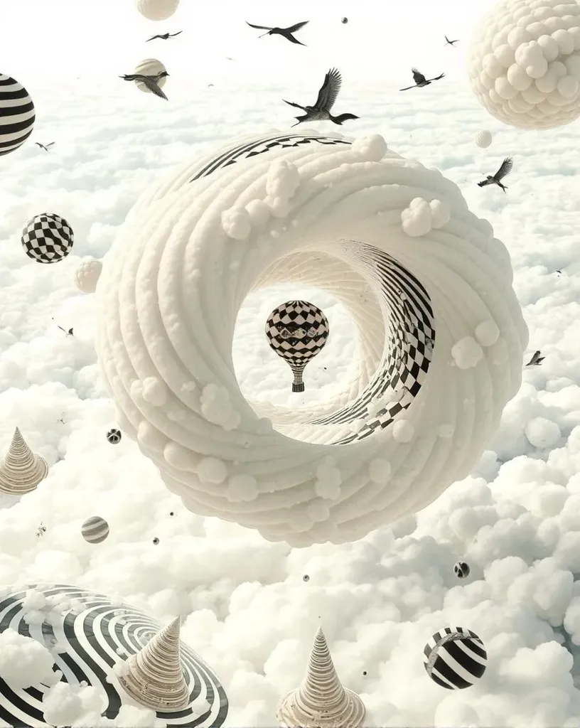 a surreal sky, massive clouds a - Free AI Photo Generator - starryai
