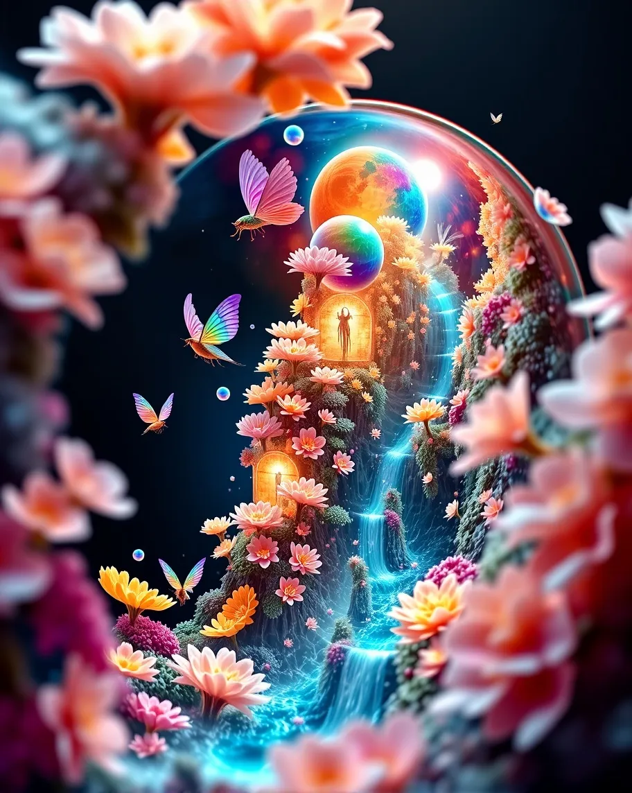enchanting fantasy realm hidden - Free AI Photo Generator - starryai