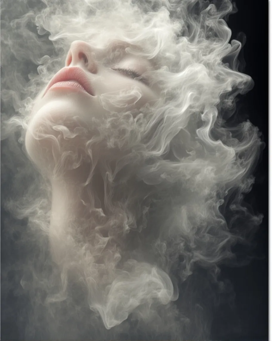 Updo Smoking image a woman face elegant updo - Free AI Photo Generator - starryai