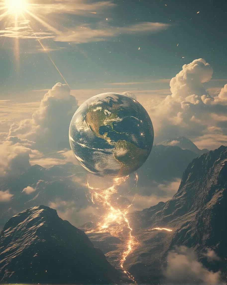 Earth being created Heaven’s - Free AI Photo Generator - starryai