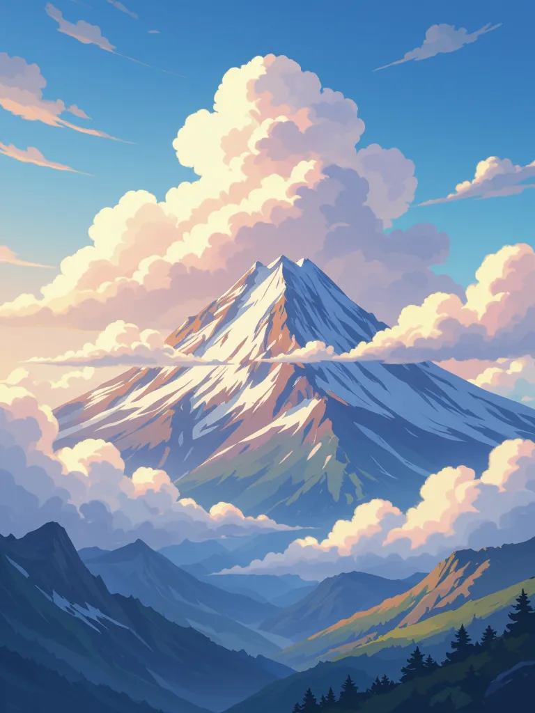 A Beautiful Mountain dreamy high - Free AI Photo Generator - starryai