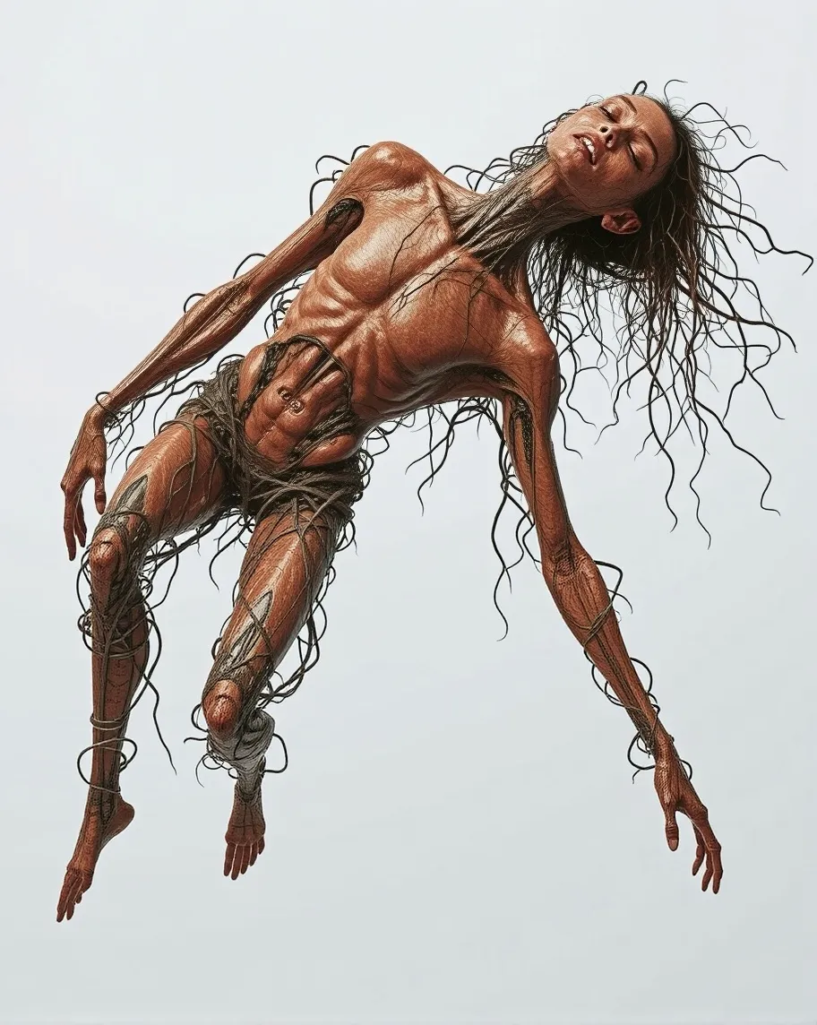 A surreal humanoid model reformed - Free AI Photo Generator - starryai