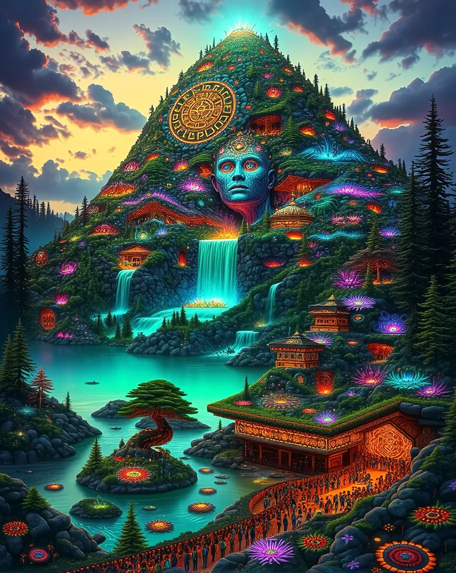 A living sacred mountain revered - Free AI Photo Generator - starryai