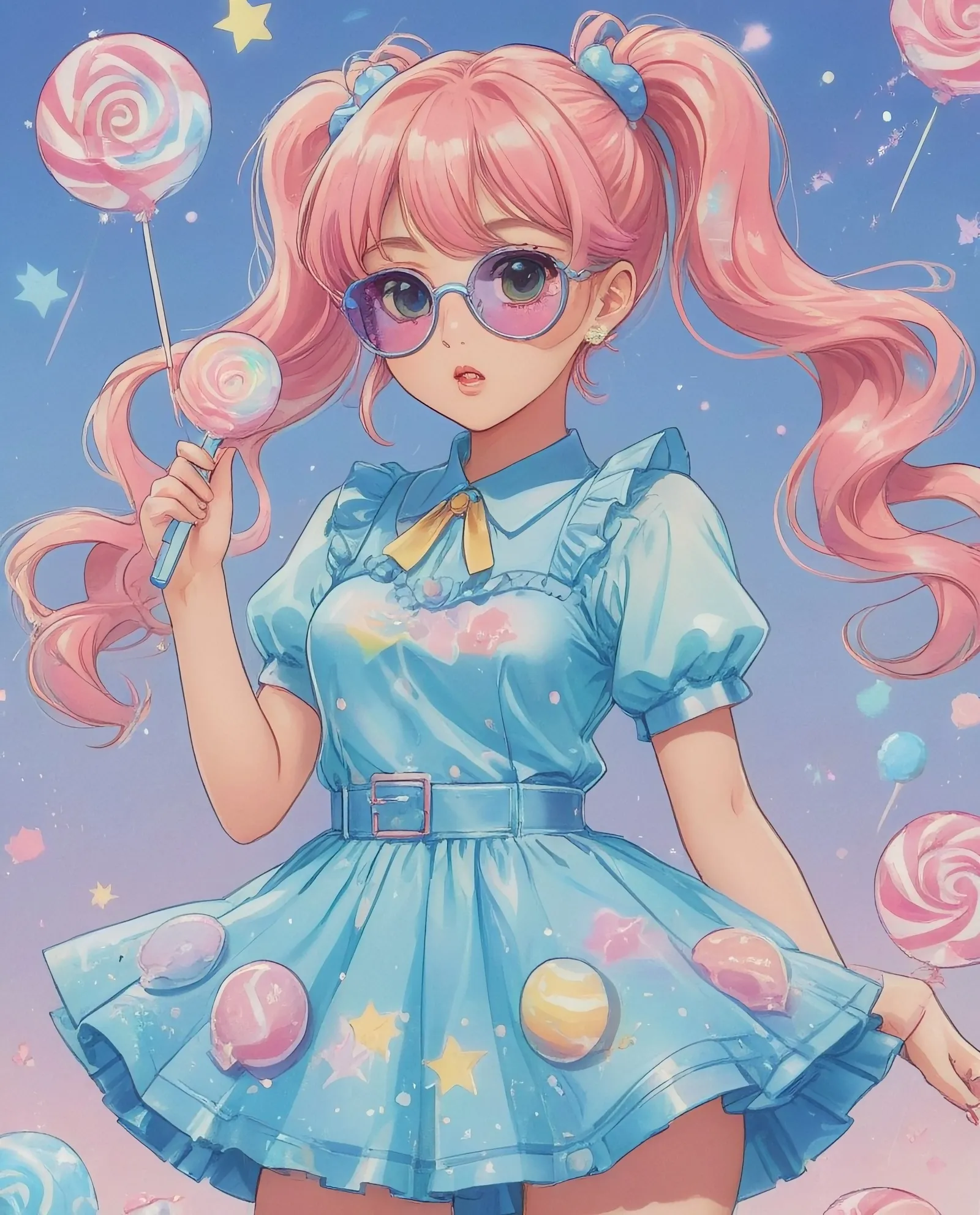 🍭 Candy Pop Idol A vibrant girl - Free AI Photo Generator - starryai