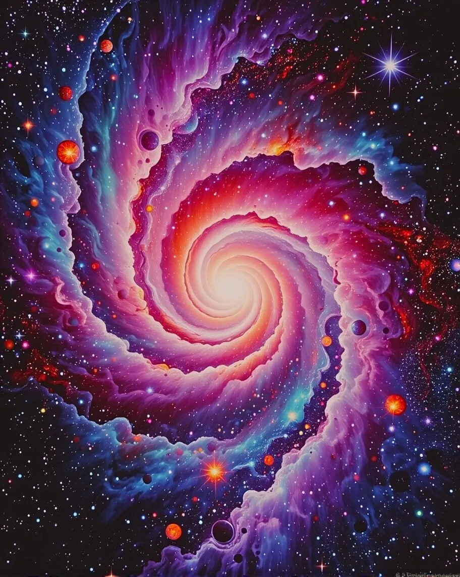 A captivating spiral galaxy - Free AI Photo Generator - starryai