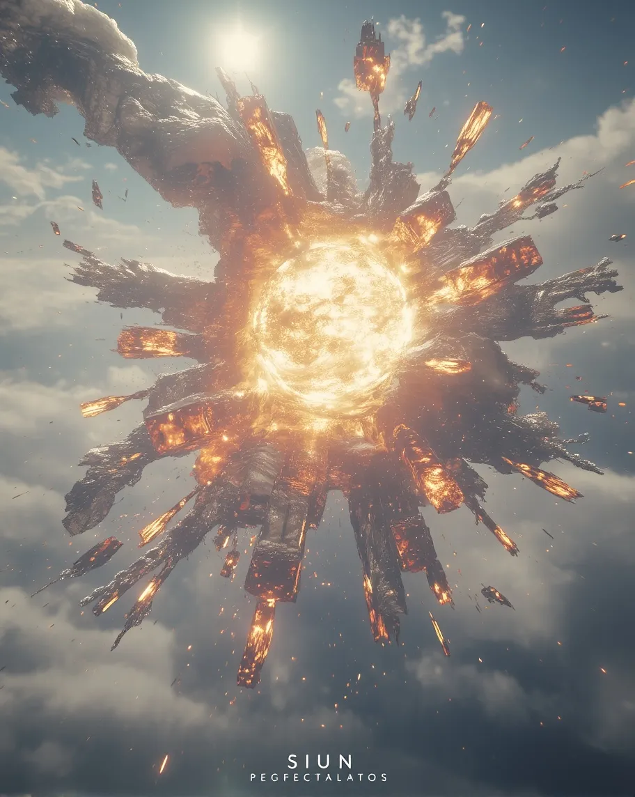 Sun Exploding Gaming I see a sun explode - Free AI Photo Generator - starryai