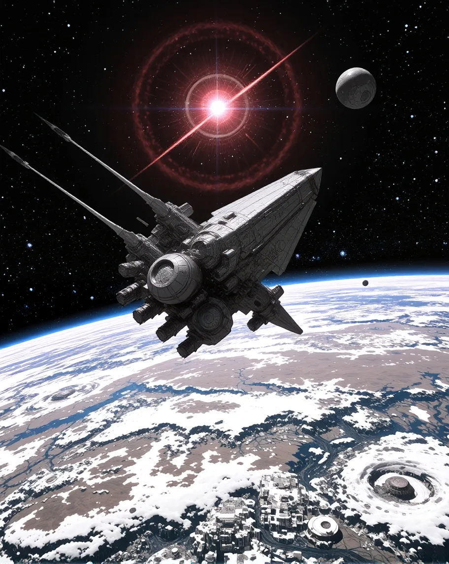 Battlestar Galactica space craft - Free AI Photo Generator - starryai