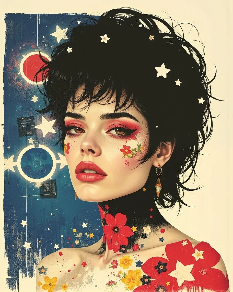 Abstract Avenue starry night - Free AI Photo Generator - starryai