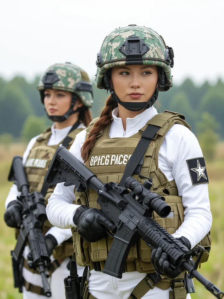 Silver Army, women special forces - Free AI Photo Generator - starryai