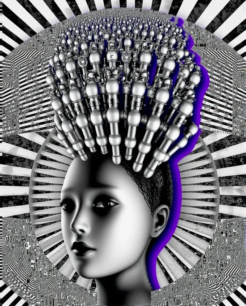 A stylized, abstract portrait - Free AI Photo Generator - starryai