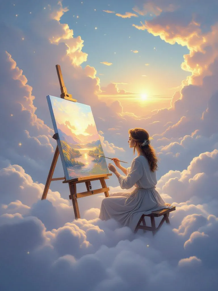 enchanted studio floating clouds, - Free AI Photo Generator - starryai