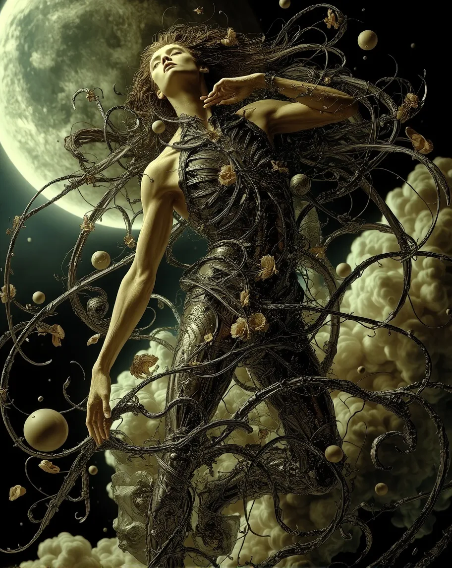 A surreal humanoid model reformed - Free AI Photo Generator - starryai