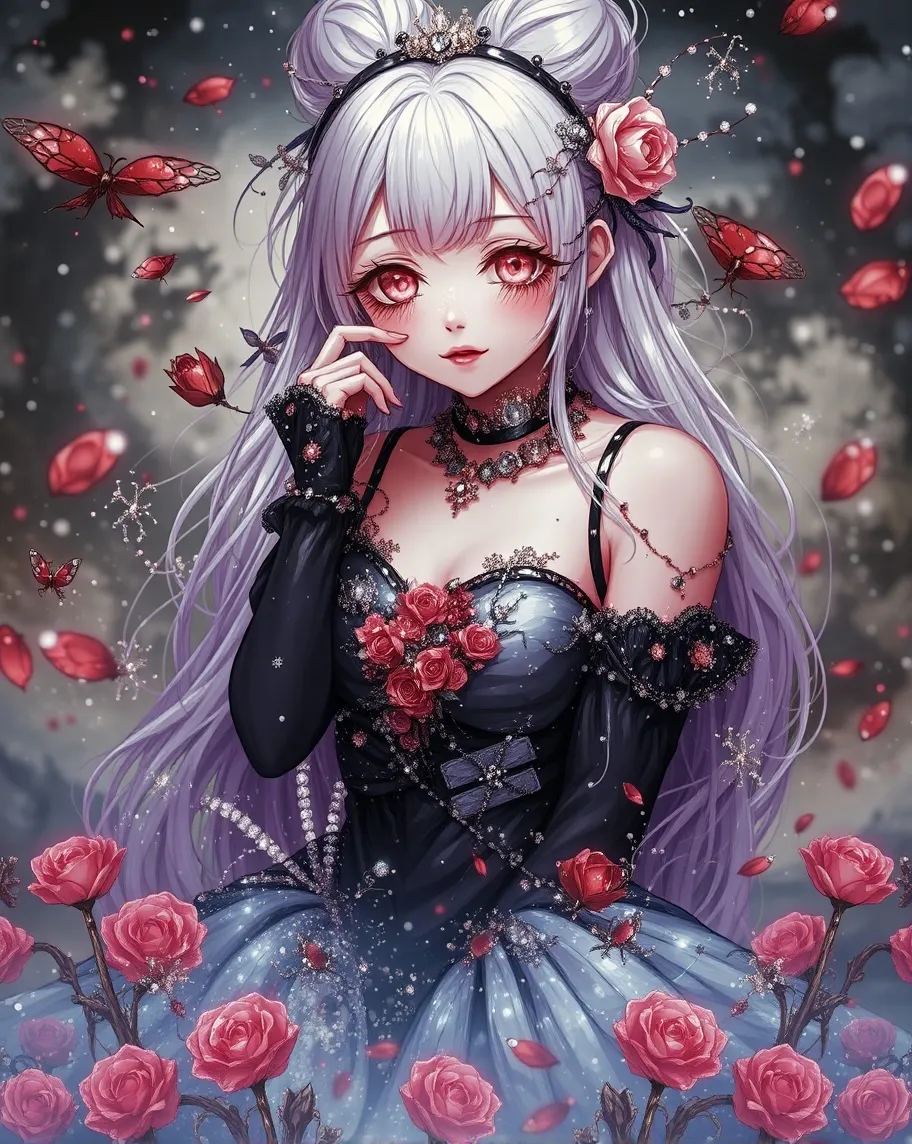 Anime Queen inspired 🥀💔🖤 - Free AI Photo Generator - starryai