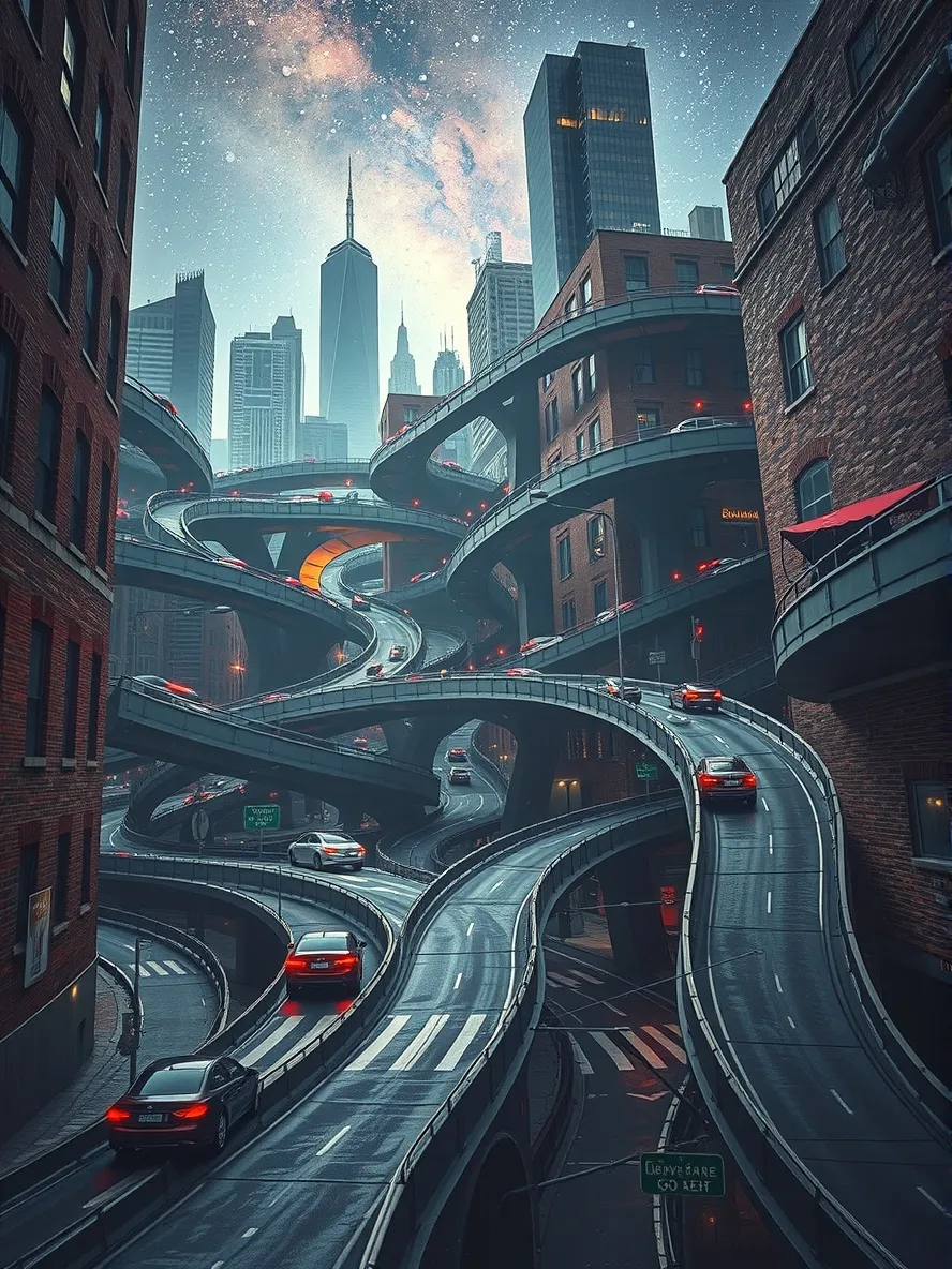 Surreal streetscapes. Create a - Free AI Photo Generator - starryai