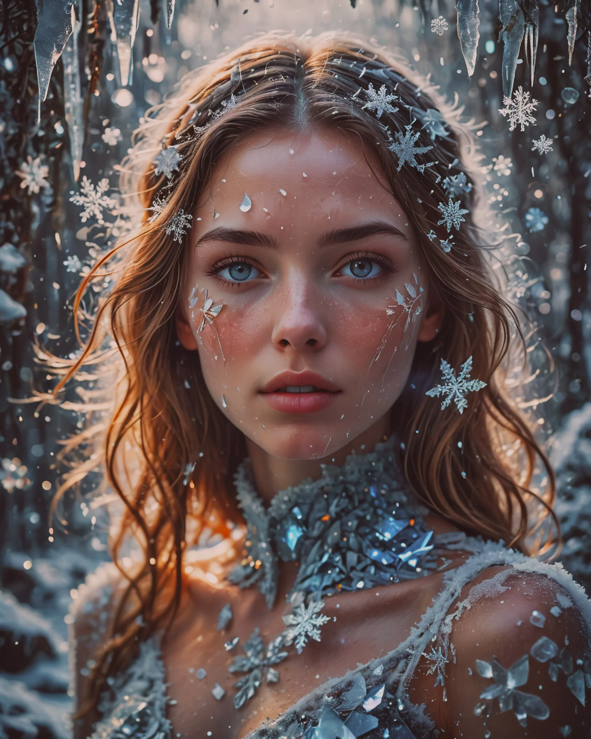 A surreal fantasy portrait a ice - Free AI Photo Generator - starryai