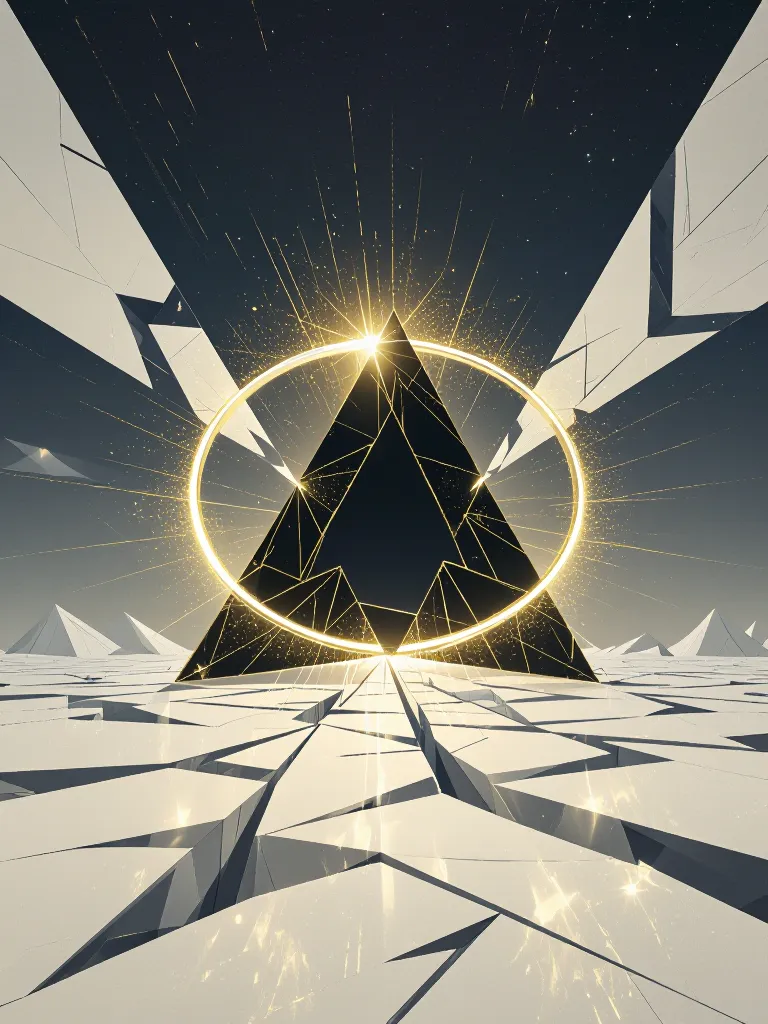 Golden Halos Rendering Several Golden halos cracking - Free AI Photo Generator - starryai