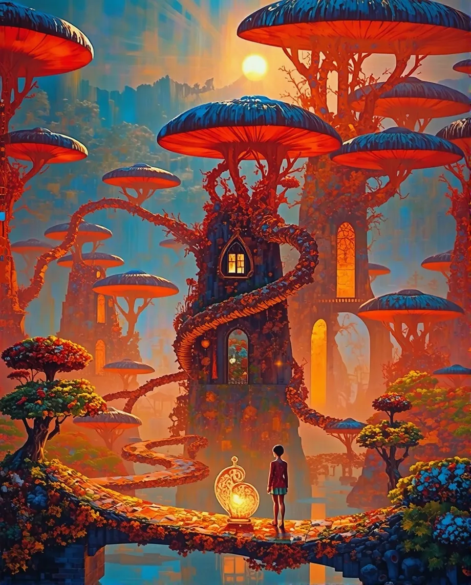Mushroom Warrior King, valley are - Free AI Photo Generator - starryai