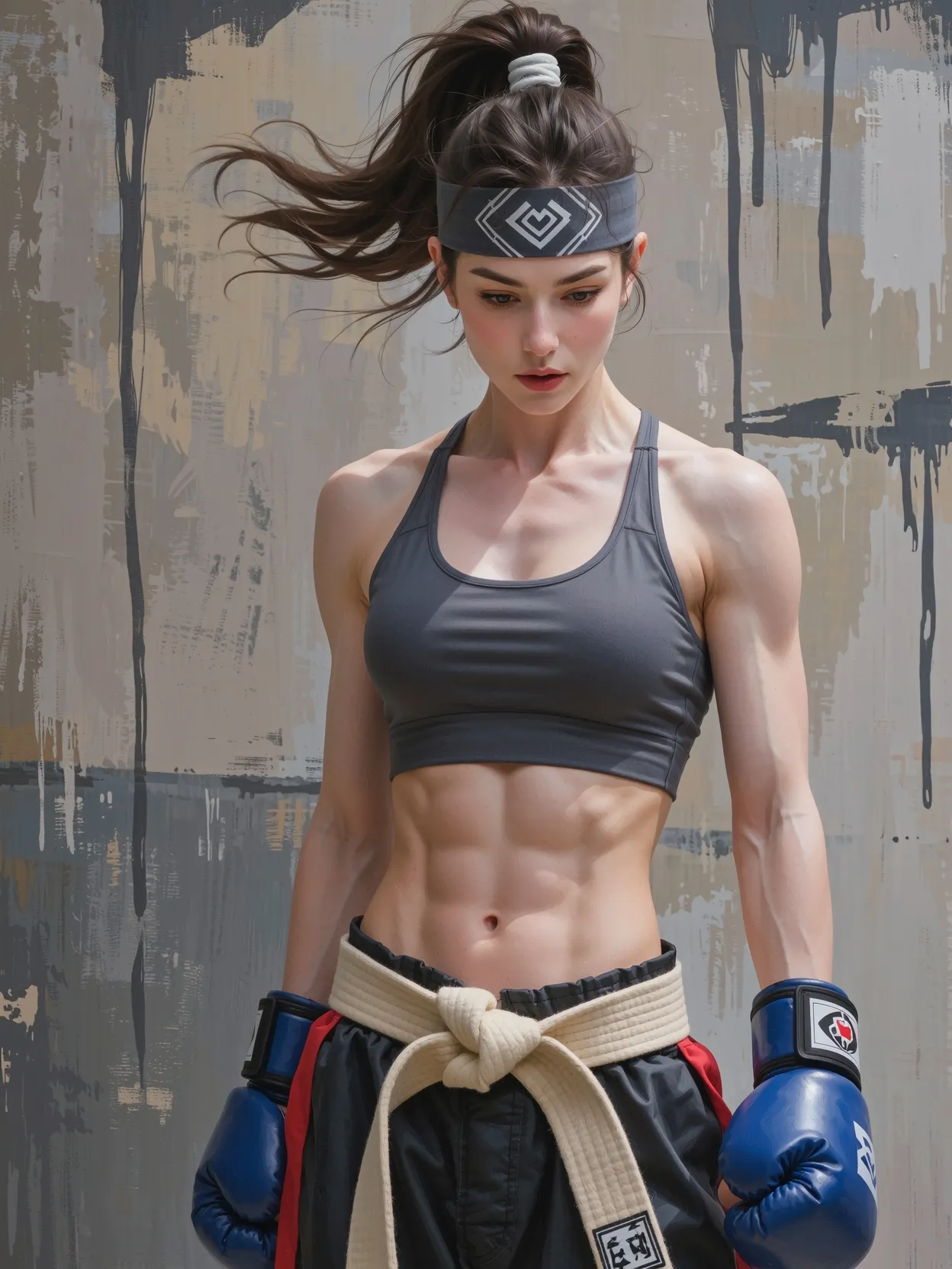 A woman a determined expression, - Free AI Photo Generator - starryai