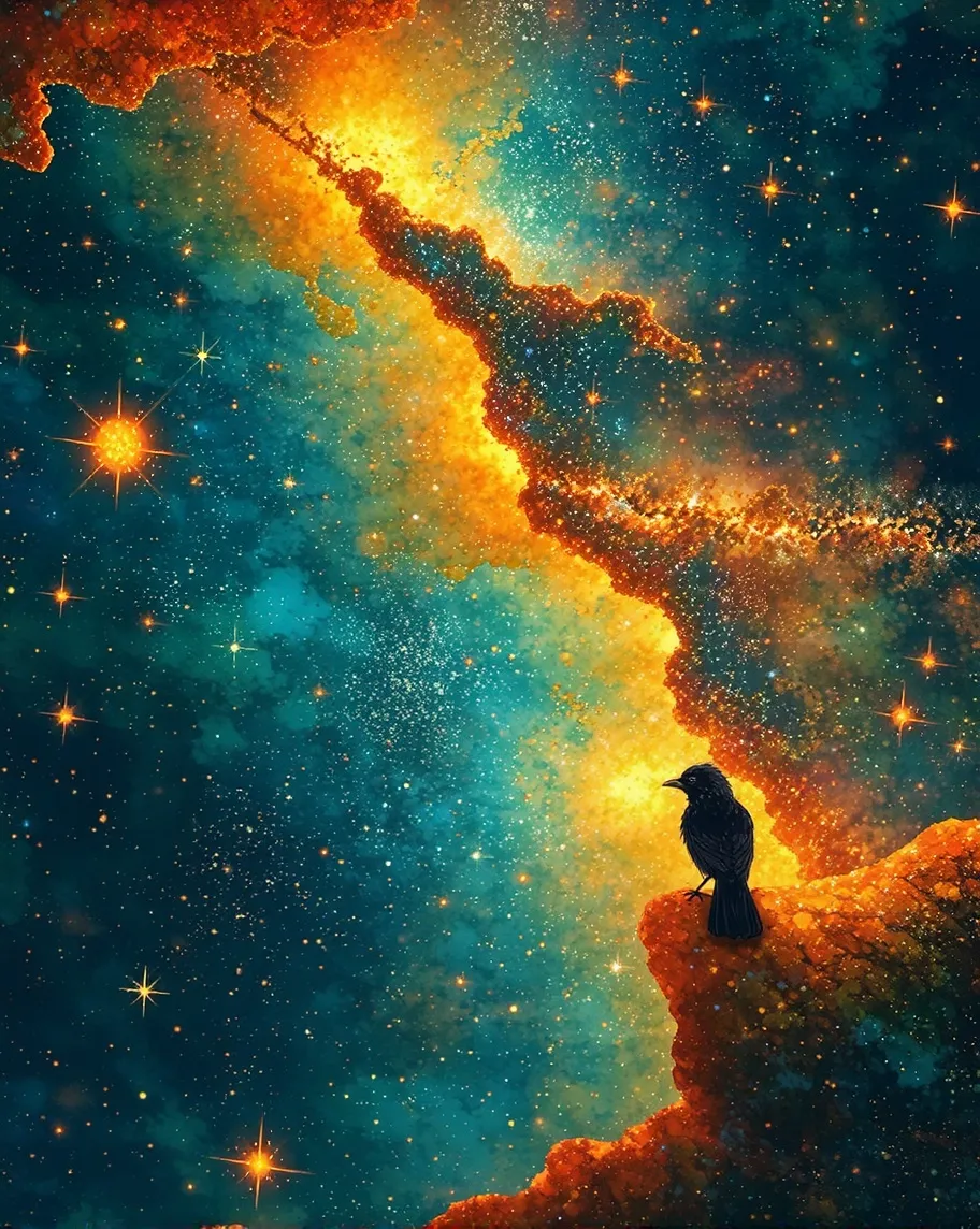 A surreal sky stitched together - Free AI Photo Generator - starryai