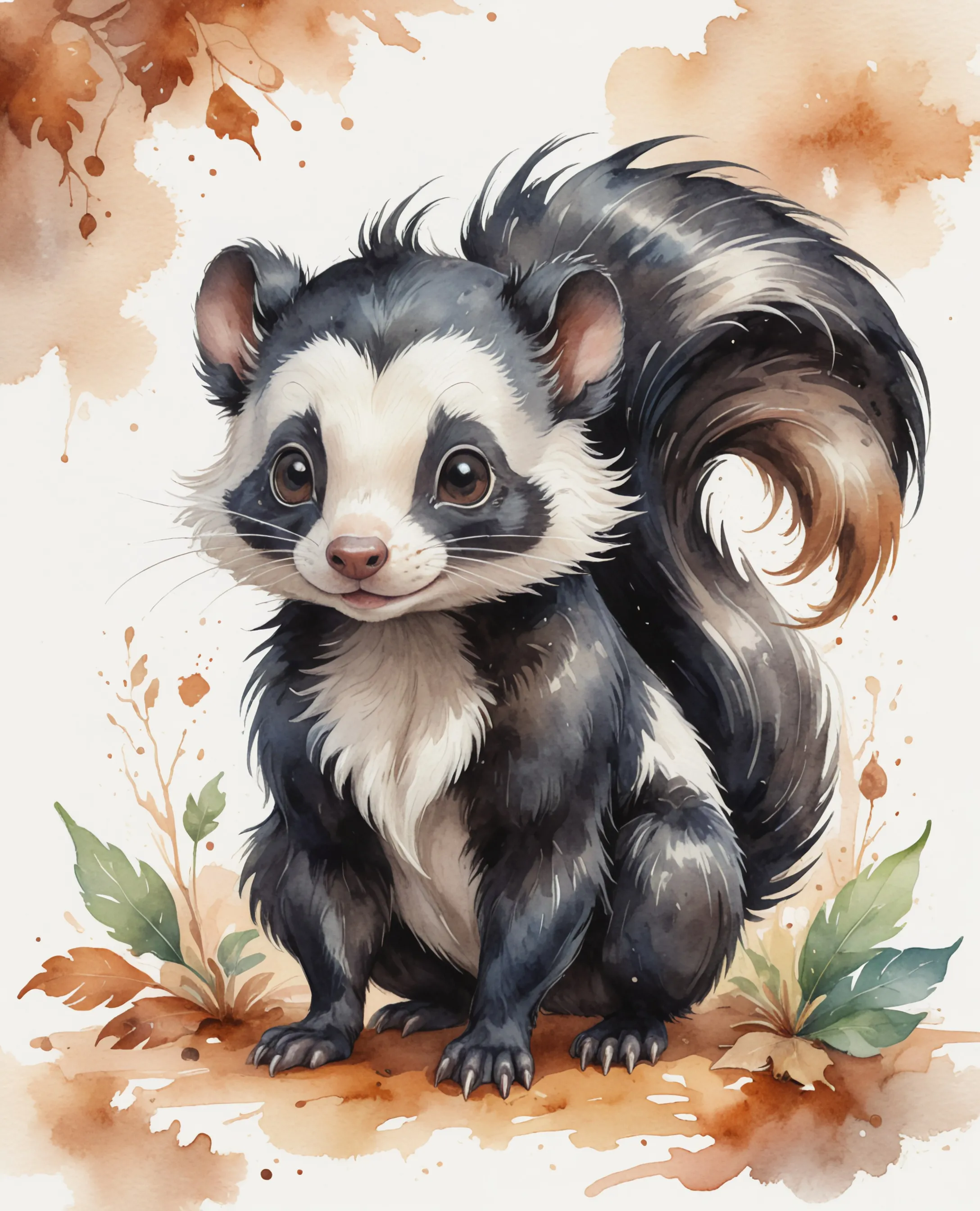 Concept art skunk.The scene style - Free AI Photo Generator - starryai