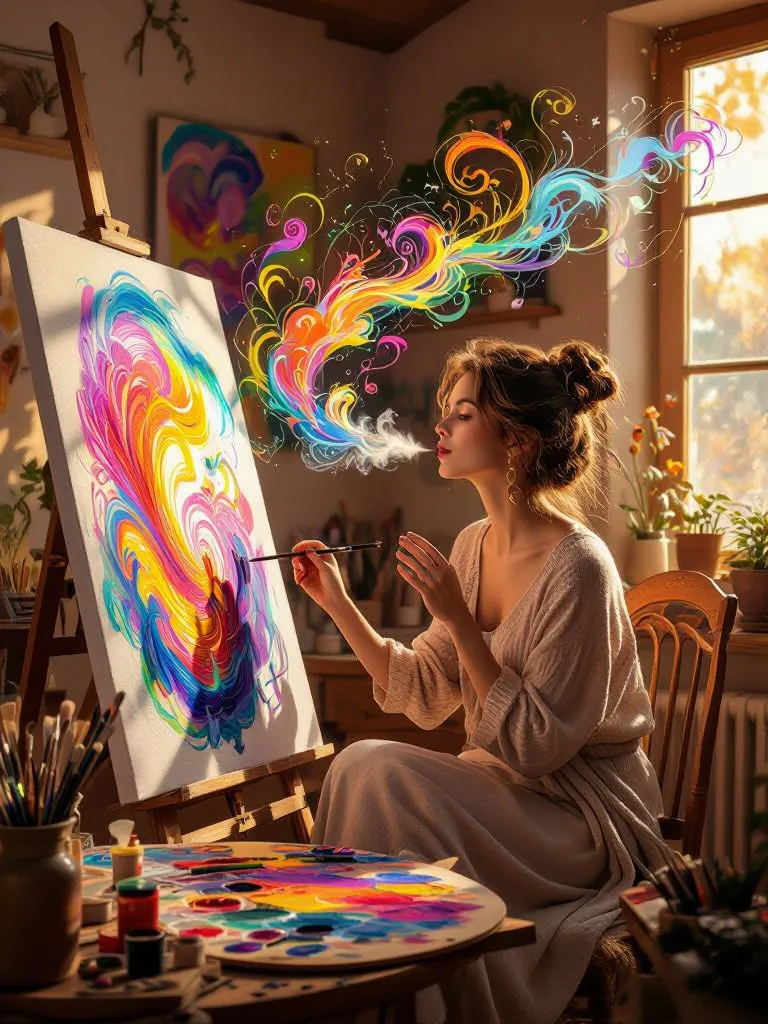 A whimsical enchanting scene a - Free AI Photo Generator - starryai