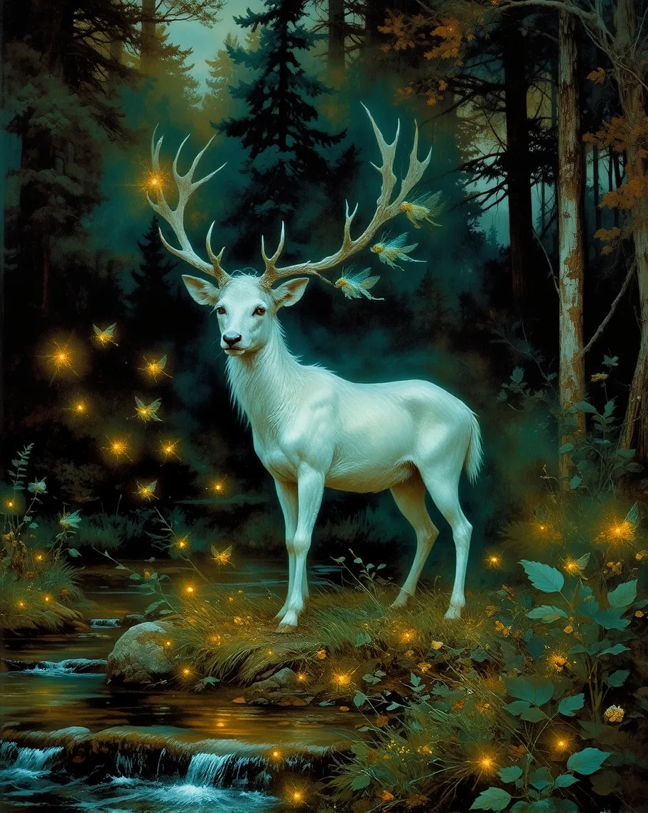 elaborate Alpine forest scene a - Free AI Photo Generator - starryai