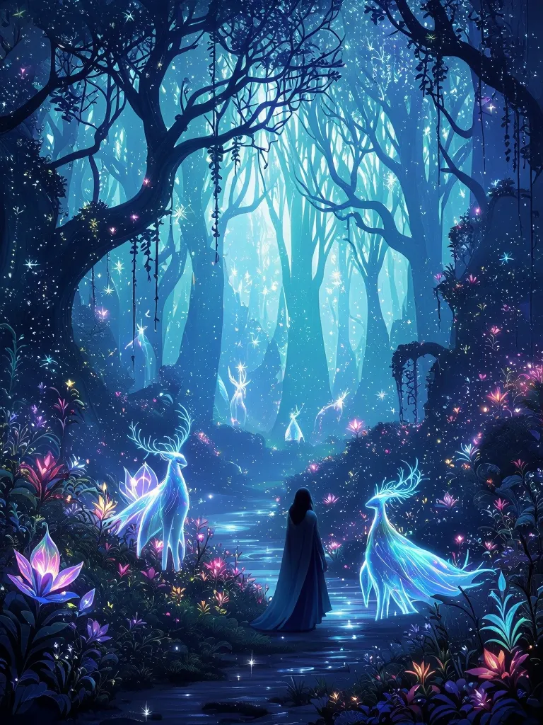 a mystical realm, ethereal flora - Free AI Photo Generator - starryai