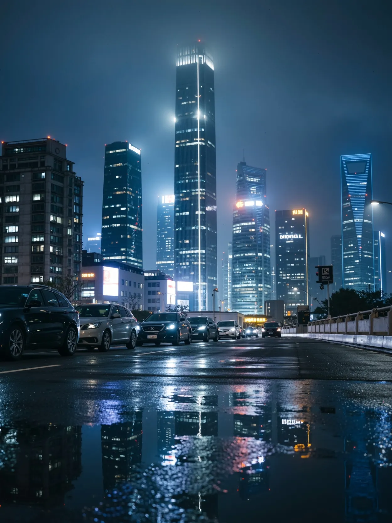 photograph, city at night, dark - Free AI Photo Generator - starryai