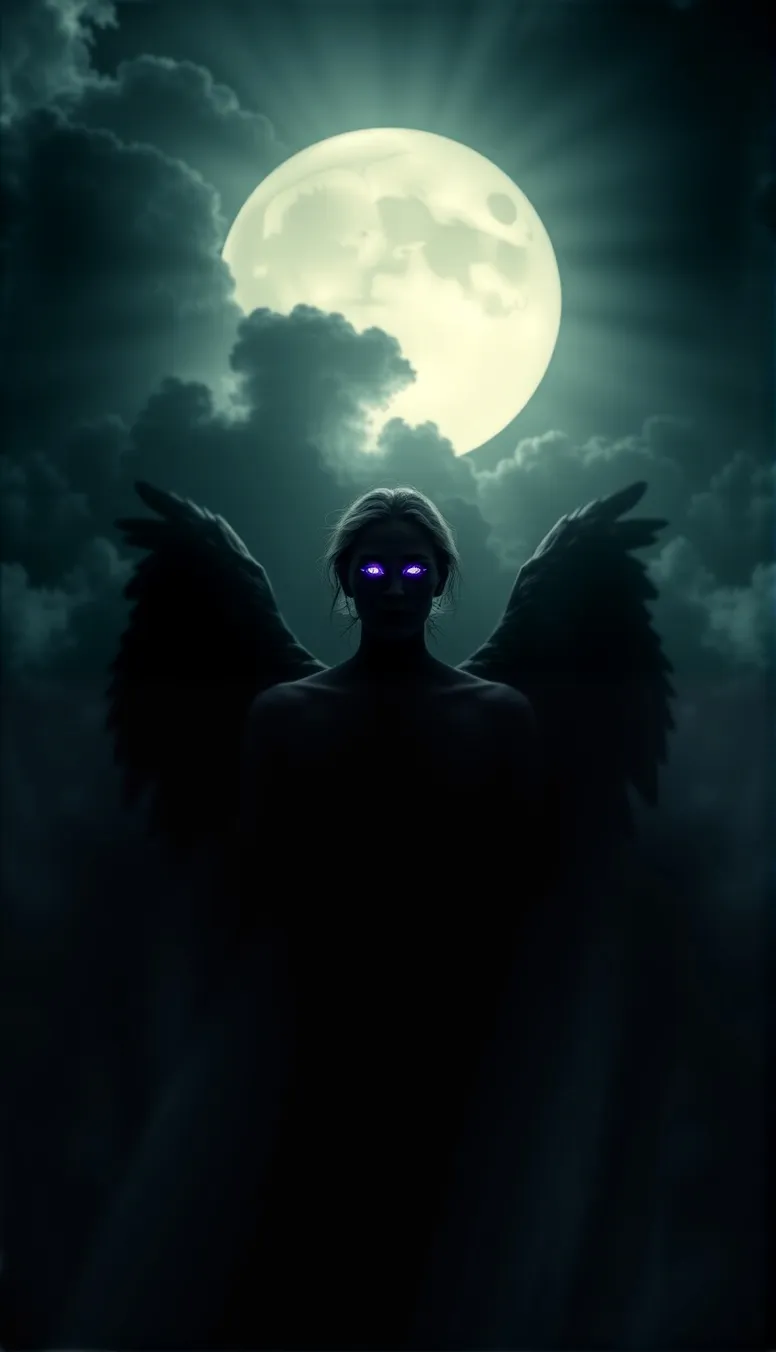 Moon backlit Silhouette a huge - Free AI Photo Generator - starryai