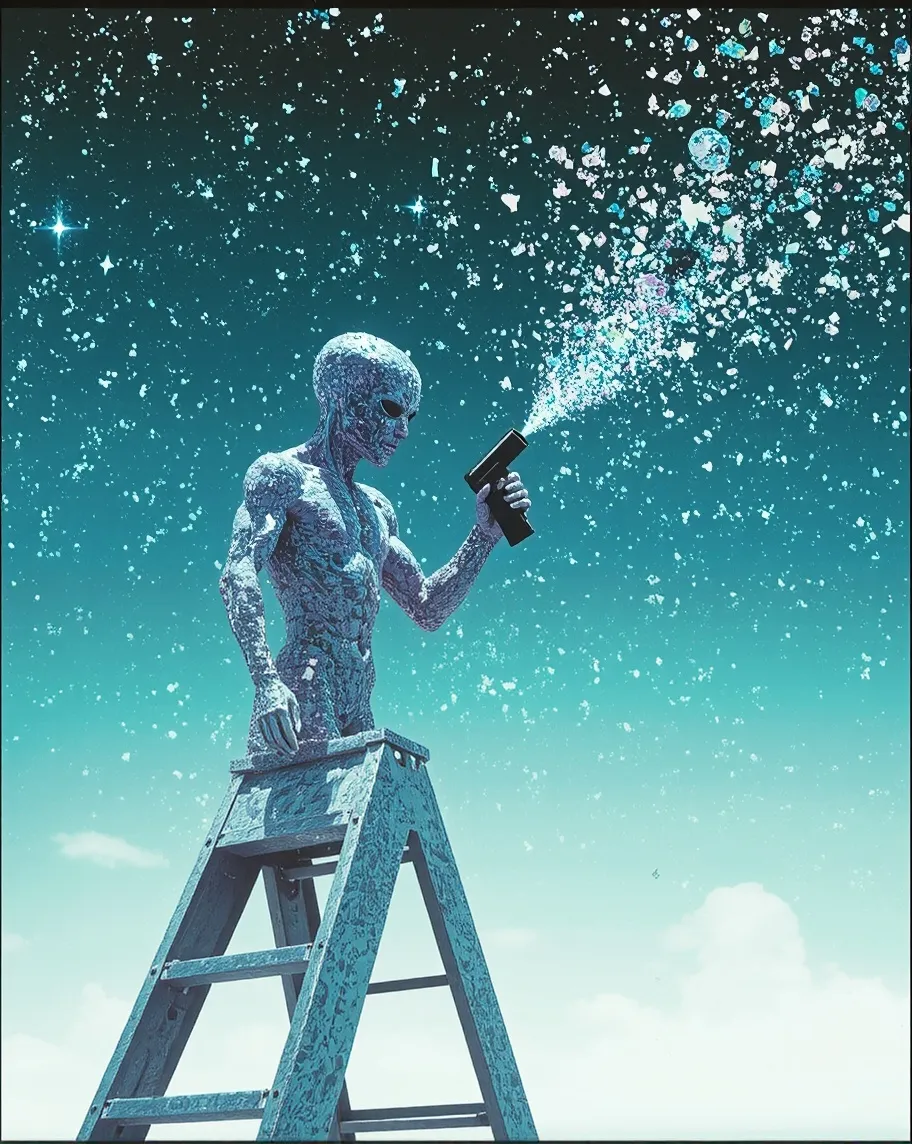 on a cosmic scale - Free AI Photo Generator - starryai