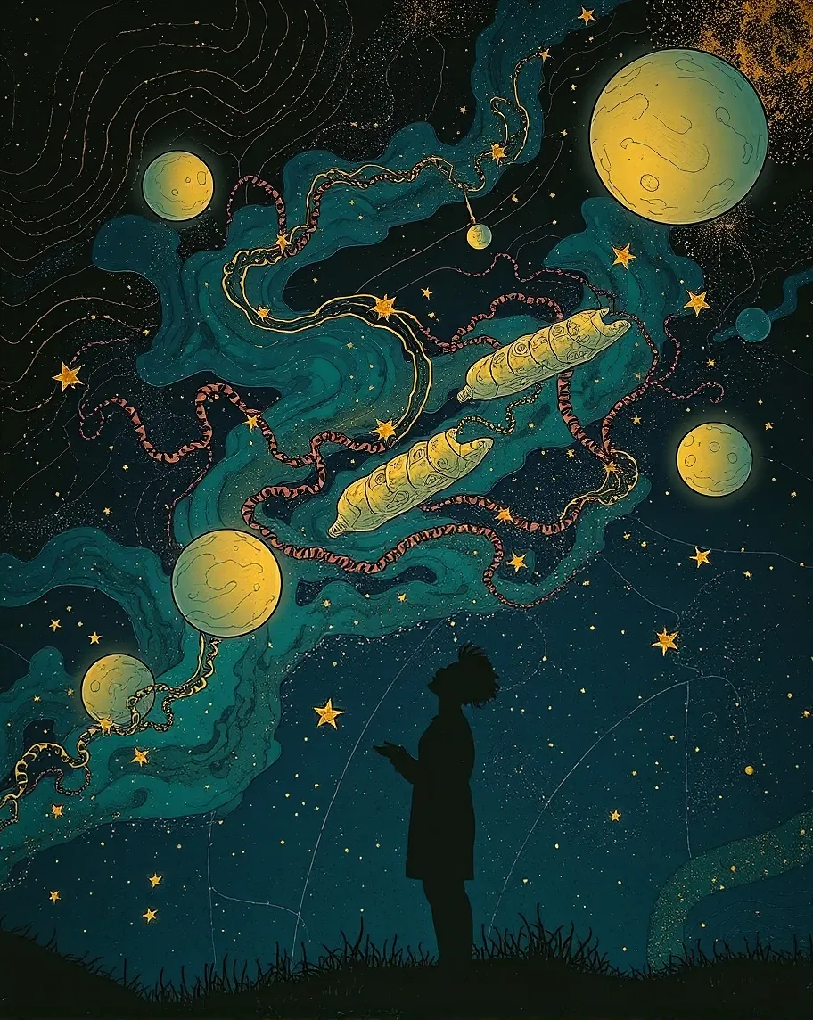 A surreal night sky where are not - Free AI Photo Generator - starryai