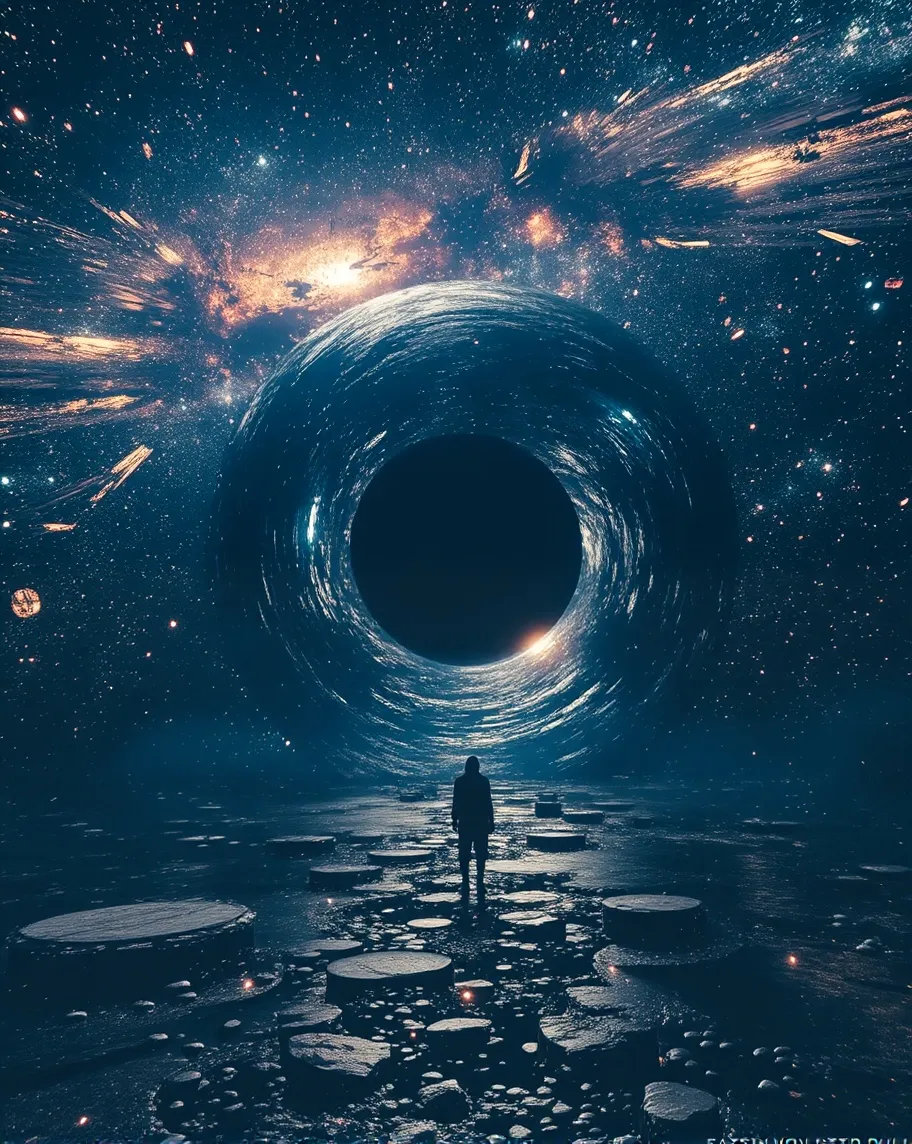 Draw me black whole galaxies - Free AI Photo Generator - starryai