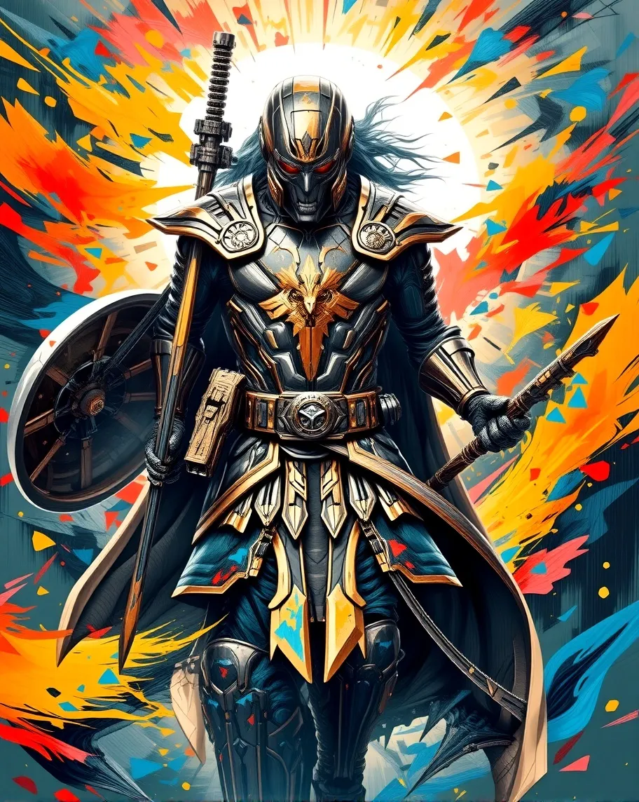"Unleash Unbreakable Warrior a - Free AI Photo Generator - starryai