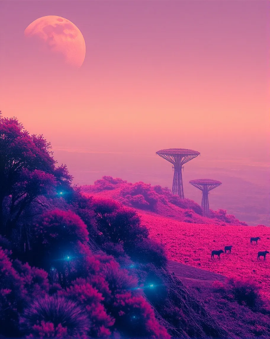 Vast fantasy landscape on alien - Free AI Photo Generator - starryai