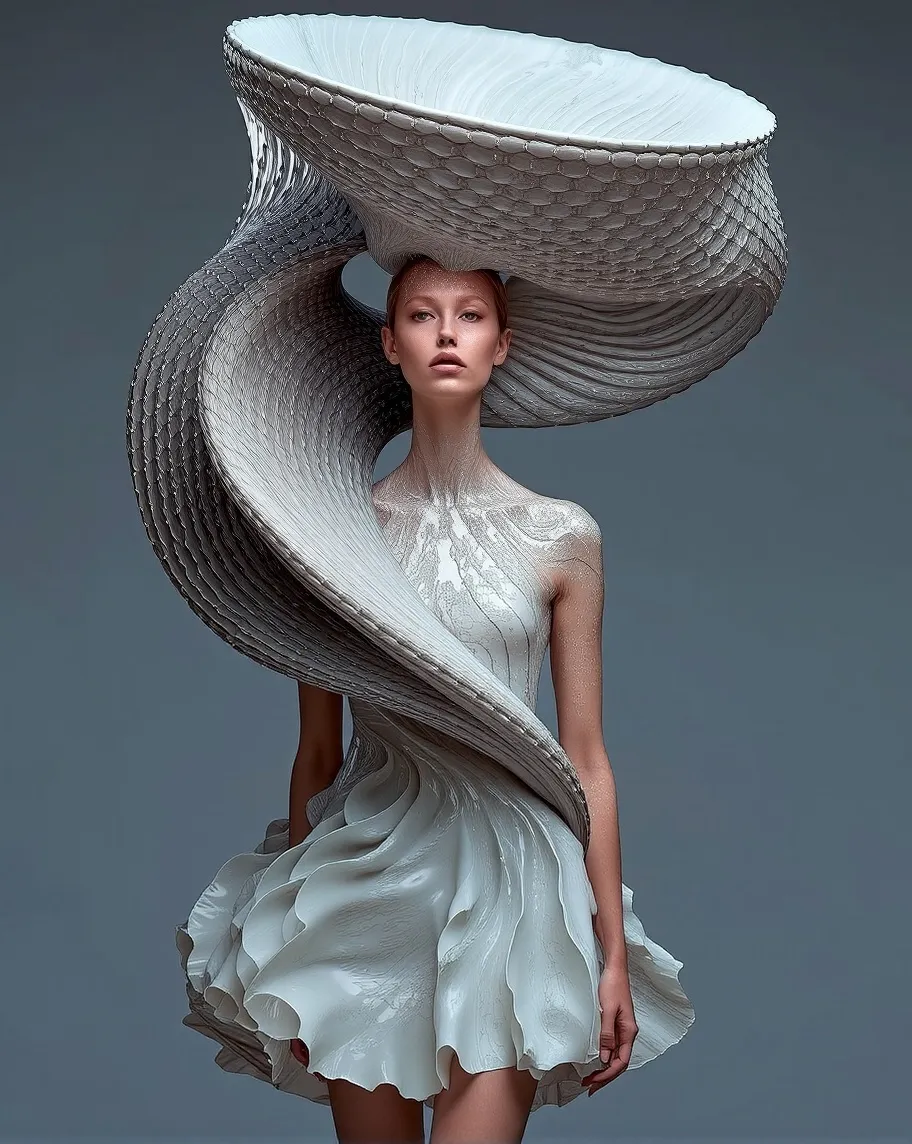 A surreal fantasy fashion a model - Free AI Photo Generator - starryai