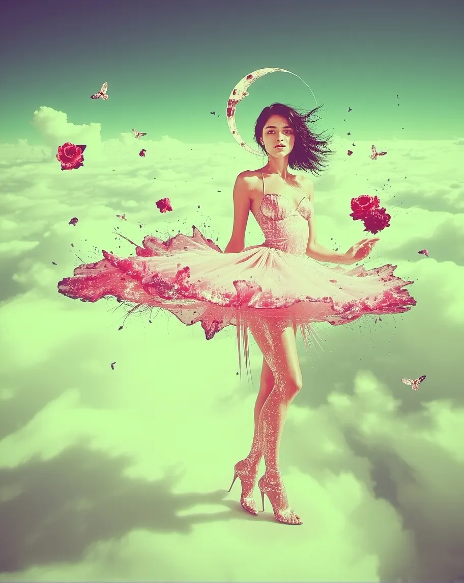 A mystical realm where land, sea, - Free AI Photo Generator - starryai