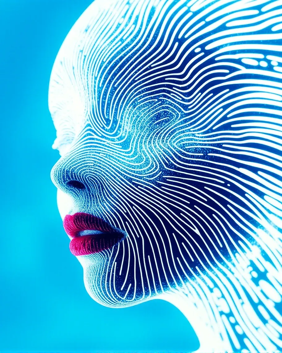 A human face sculpted entirely - Free AI Photo Generator - starryai