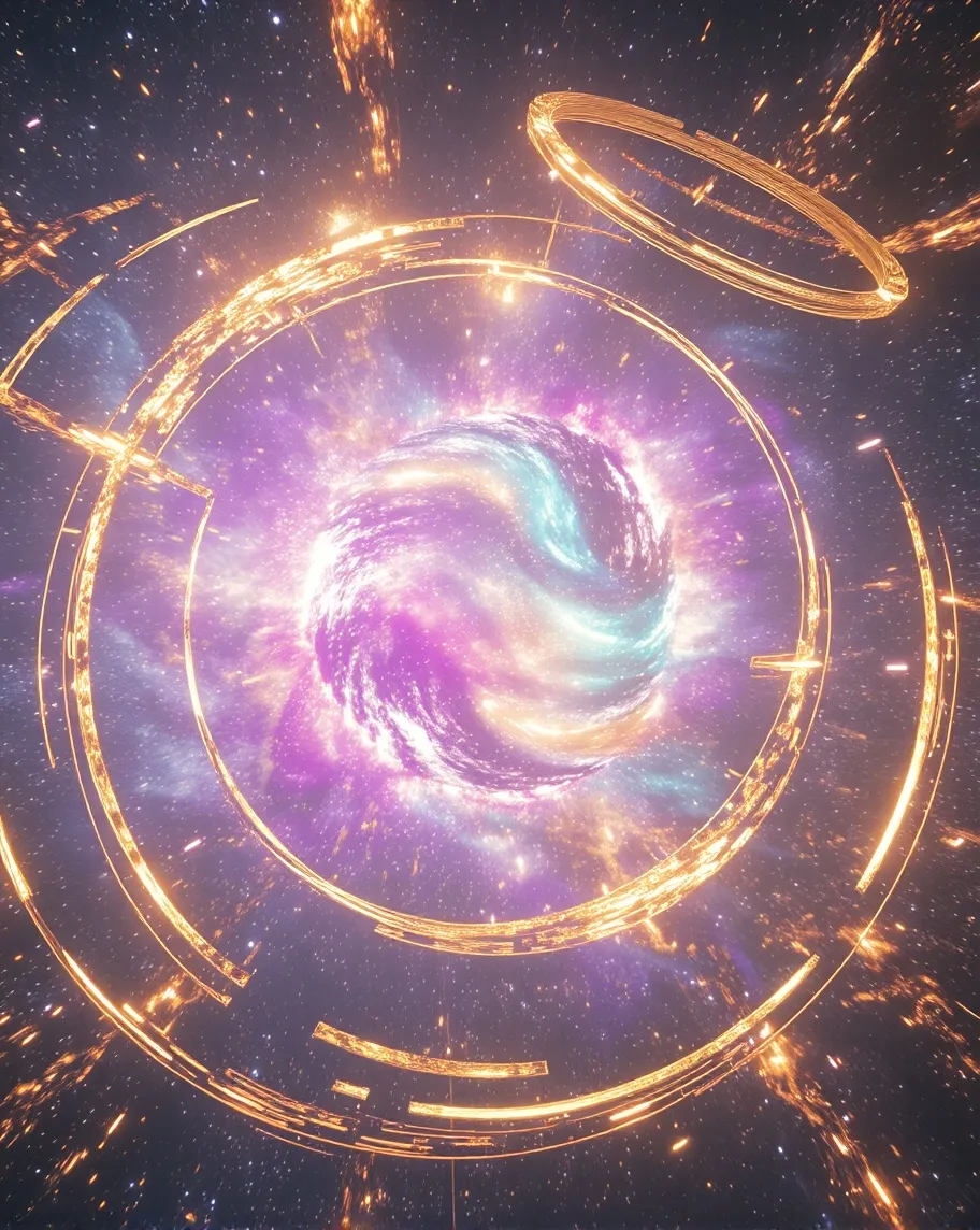 "An explosion cosmic beauty lines - Free AI Photo Generator - starryai