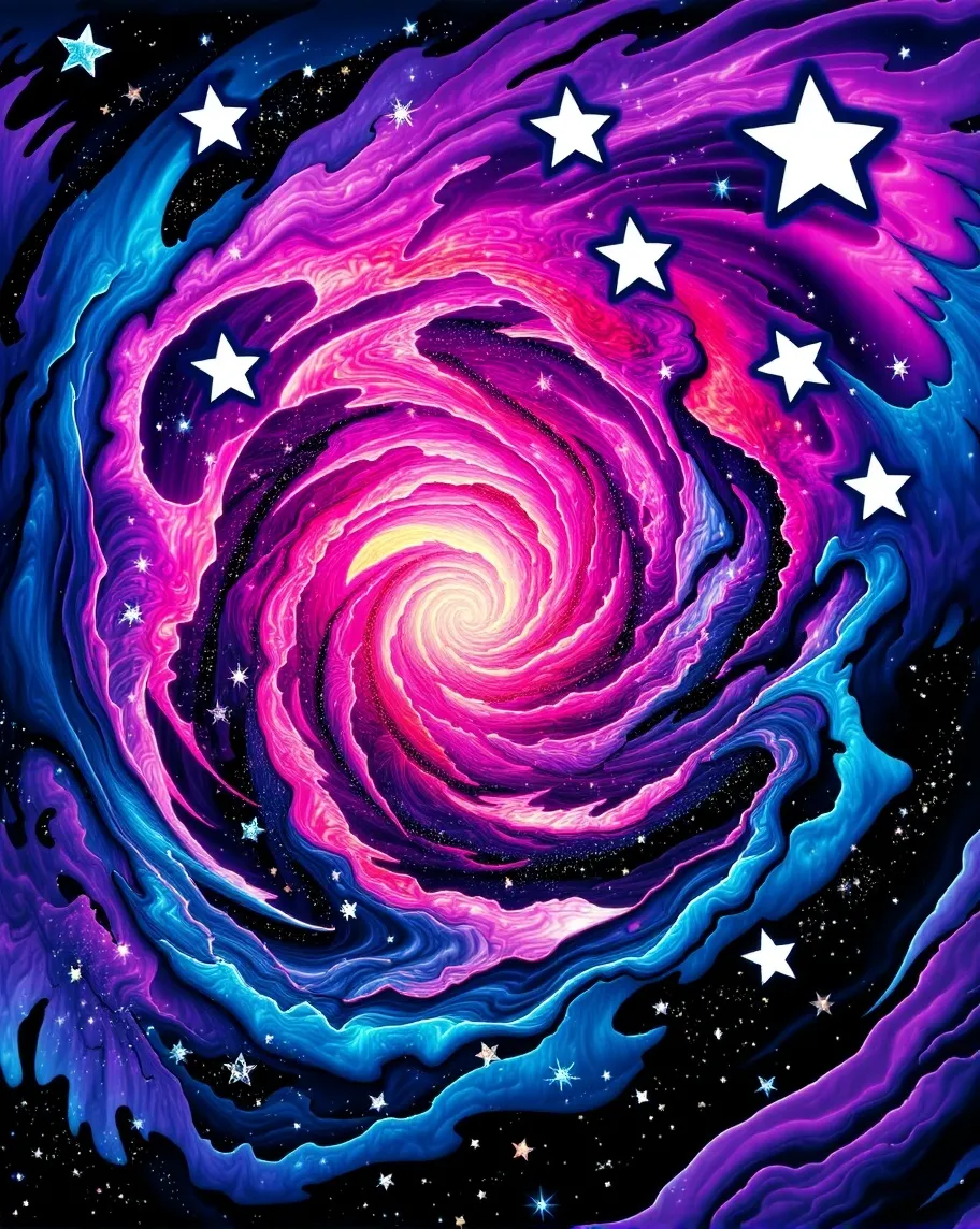 Vivid cosmic swirl filling frame, - Free AI Photo Generator - starryai