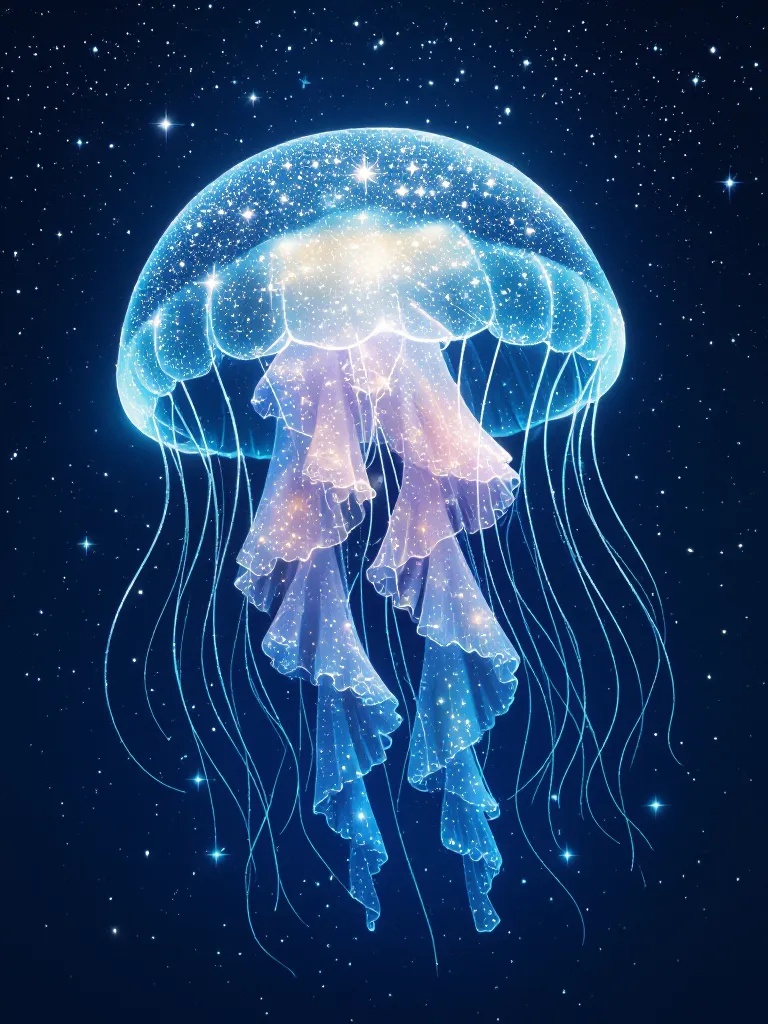 Starlight Jellyfish - Free AI Photo Generator - starryai