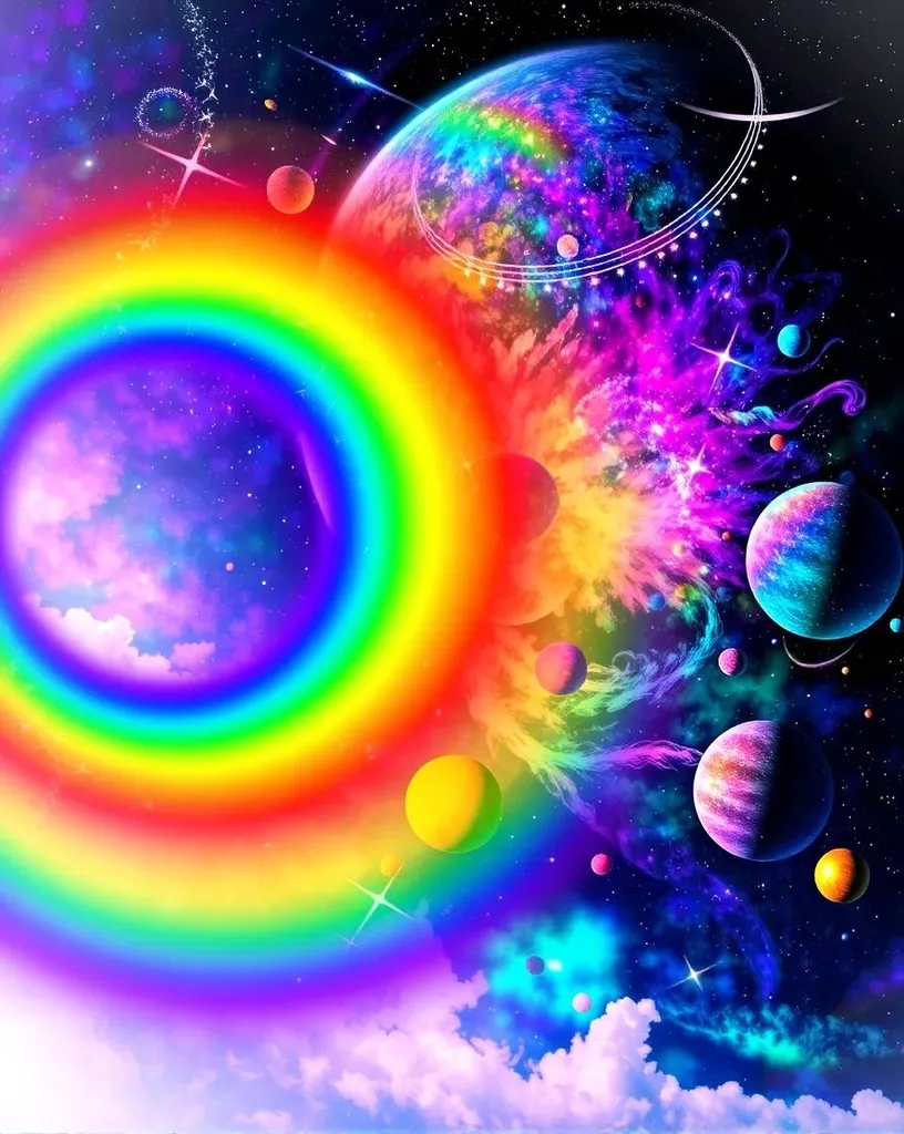 Space Rainbow - Free AI Photo Generator - starryai