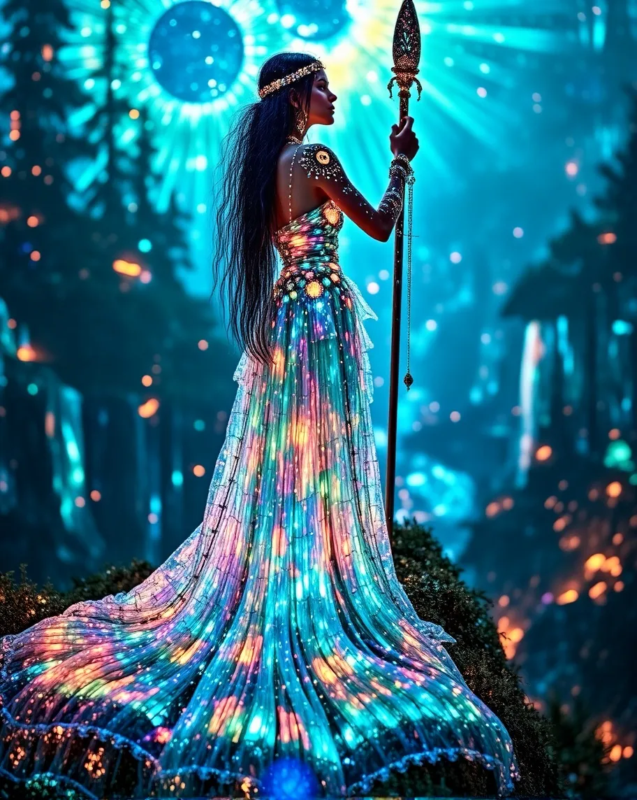 a glowing enchanted forest native - Free AI Photo Generator - starryai