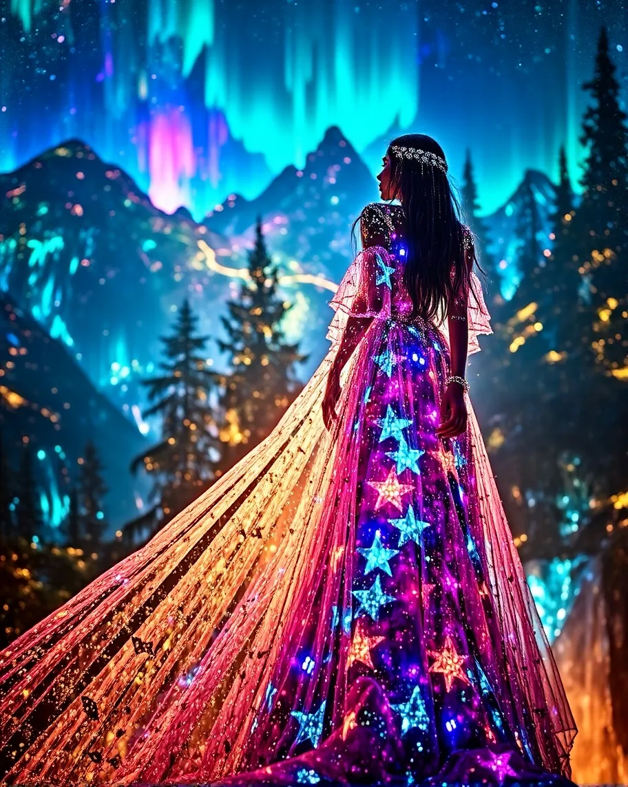 a glowing enchanted forest native - Free AI Photo Generator - starryai
