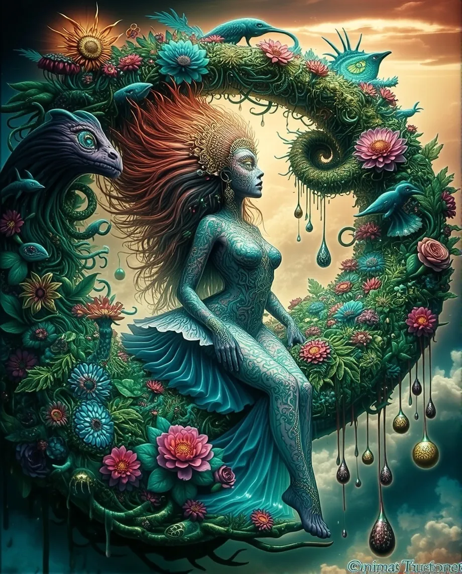 A regal, otherworldly woman from - Free AI Photo Generator - starryai