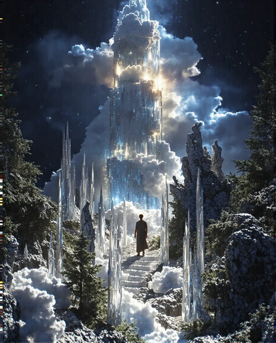 A lone figure stands awe amidst - Free AI Photo Generator - starryai