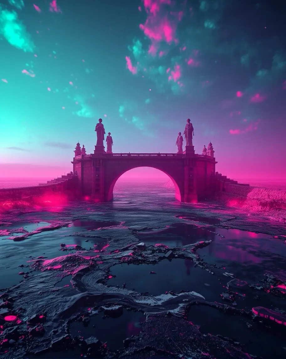 a vast river flowing through a - Free AI Photo Generator - starryai