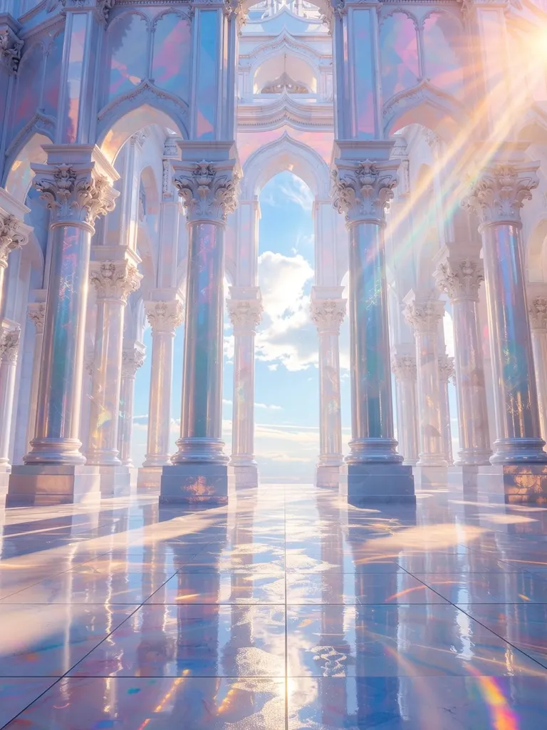 A celestial sanctuary unfolds a - Free AI Photo Generator - starryai
