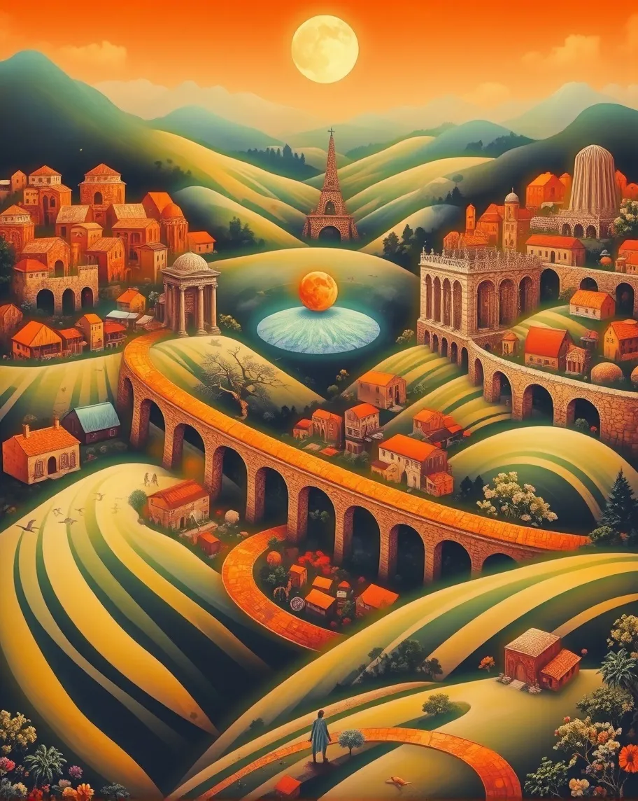Wall Rising Imagine Imagine a vast, undulating a - - Free AI Photo Generator - starryai