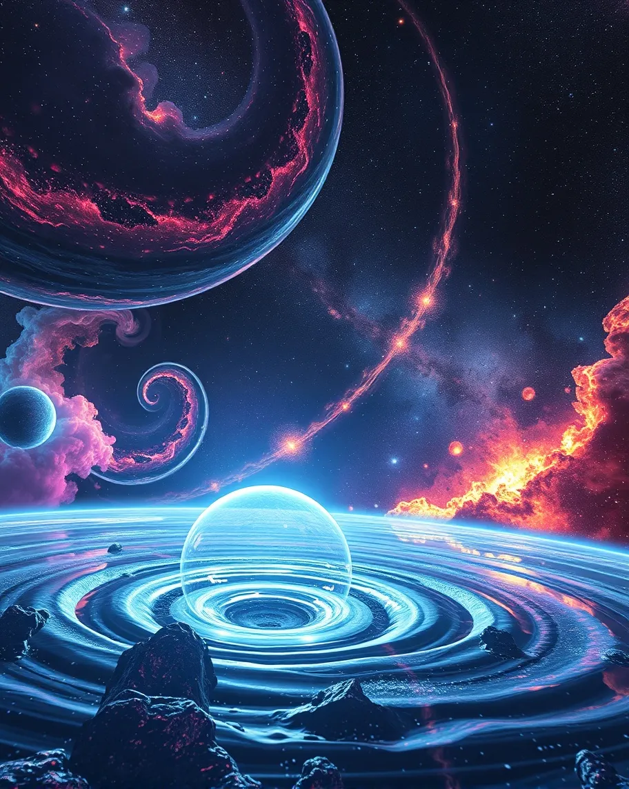 cosmic ripples space time time - Free AI Photo Generator - starryai