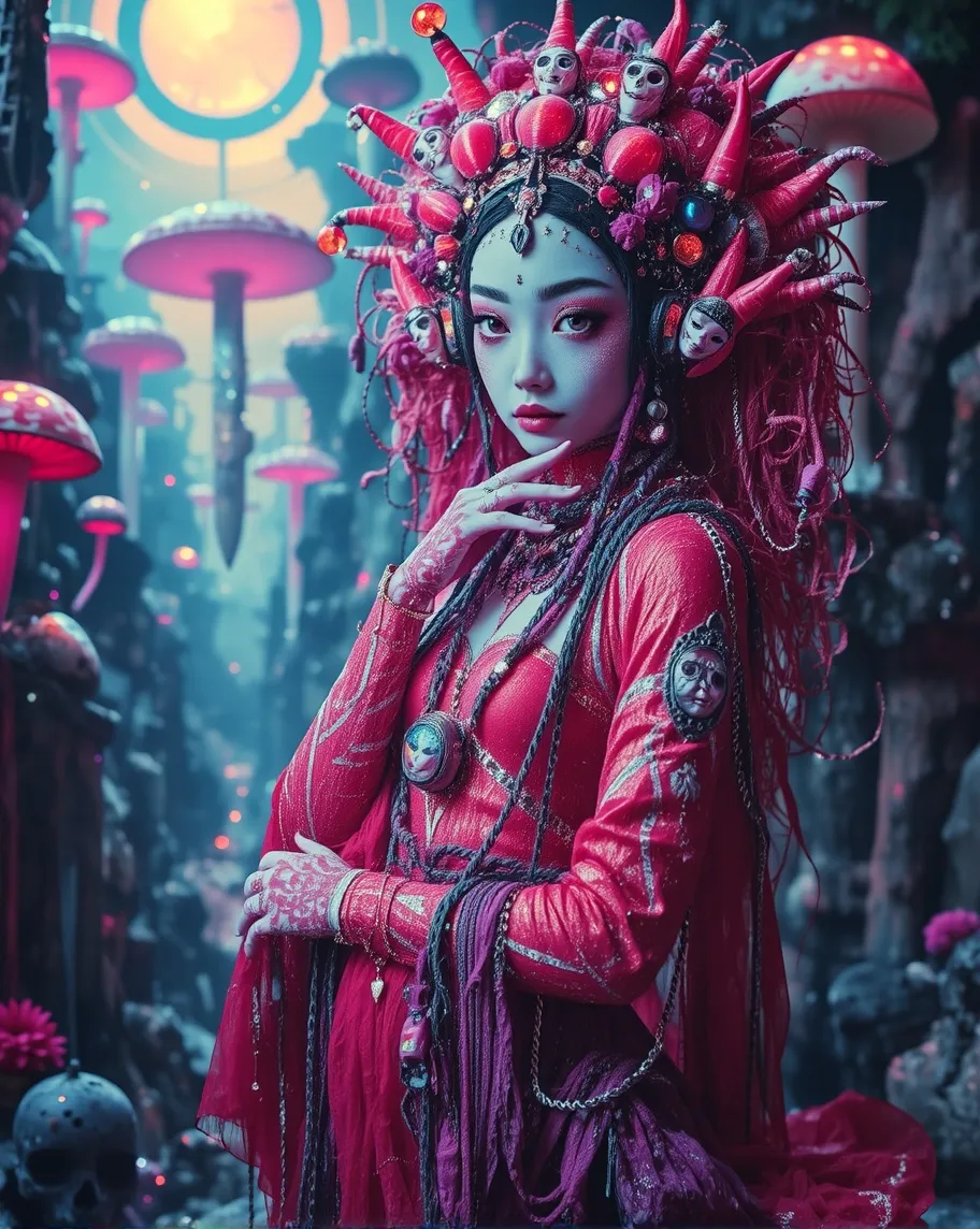 A surreal fantasy fashion a woman - Free AI Photo Generator - starryai